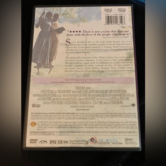 💜 The Color Purple DVD - Picture 2 of 6
